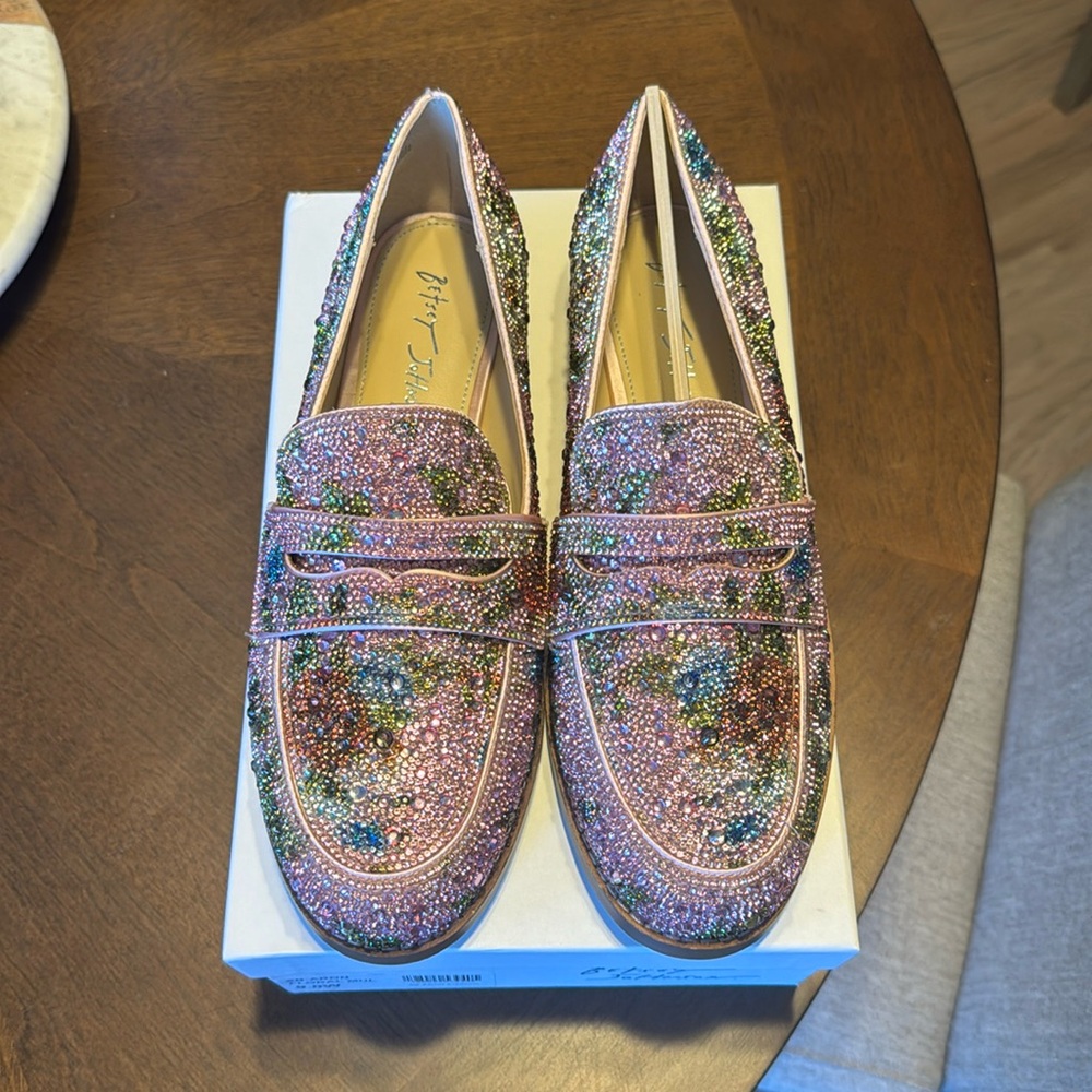 Betsey Johnson Multicolor Rhinestone loafers